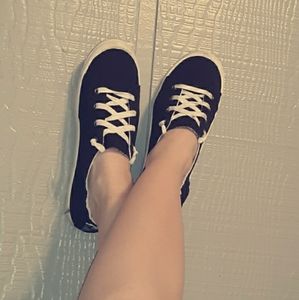 Black and white sneakers